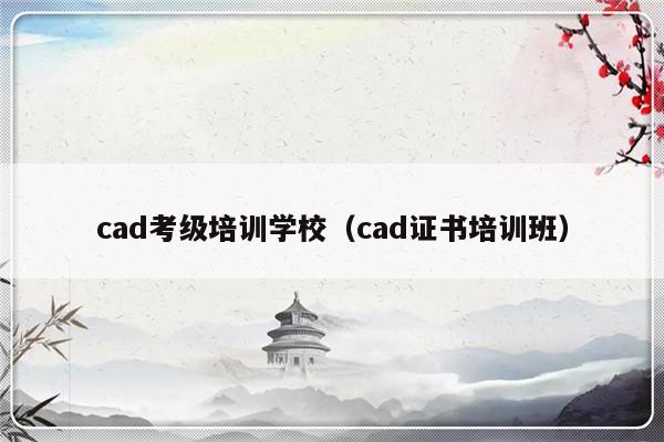 cad考级培训学校（cad证书培训班）-第1张图片-乐修号