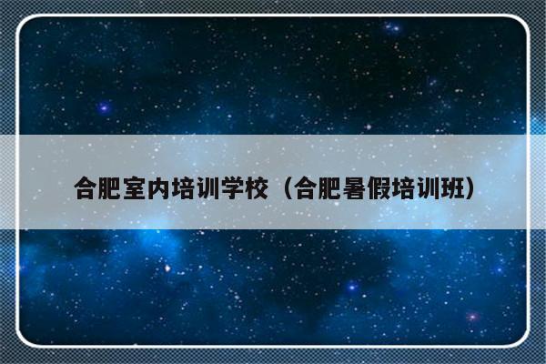 合肥室内培训学校（合肥暑假培训班）-第1张图片-乐修号