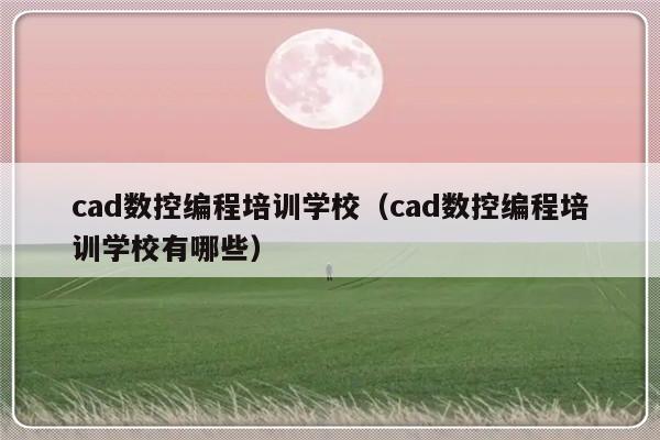 cad数控编程培训学校（cad数控编程培训学校有哪些）-第1张图片-乐修号