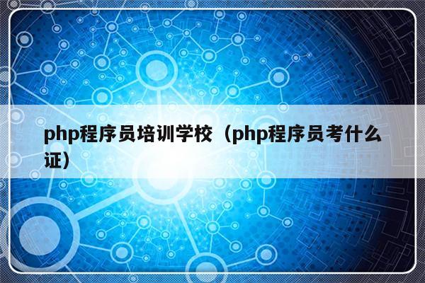 php程序员培训学校（php程序员考什么证）-第1张图片-乐修号