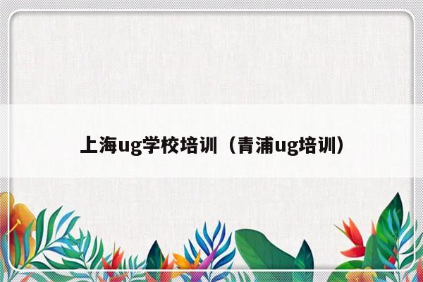 上海ug学校培训（青浦ug培训）-第1张图片-乐修号