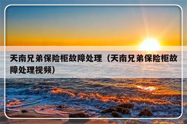 天南兄弟保险柜故障处理（天南兄弟保险柜故障处理视频）-第1张图片-乐修号