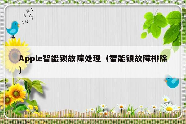 Apple智能锁故障处理（智能锁故障排除）-第1张图片-乐修号
