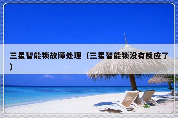 三星智能锁故障处理（三星智能锁没有反应了）-第1张图片-乐修号