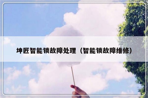 坤匠智能锁故障处理（智能锁故障维修）-第1张图片-乐修号