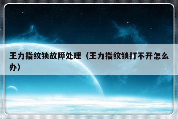 王力指纹锁故障处理（王力指纹锁打不开怎么办）-第1张图片-乐修号