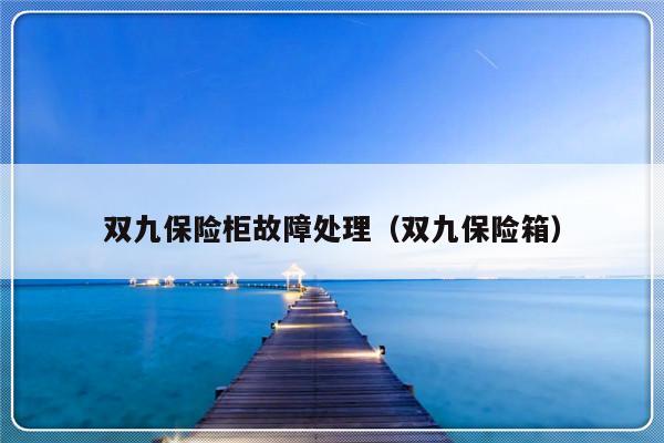 双九保险柜故障处理（双九保险箱）-第1张图片-乐修号