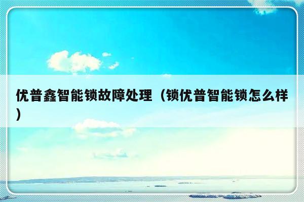 优普鑫智能锁故障处理（锁优普智能锁怎么样）-第1张图片-乐修号