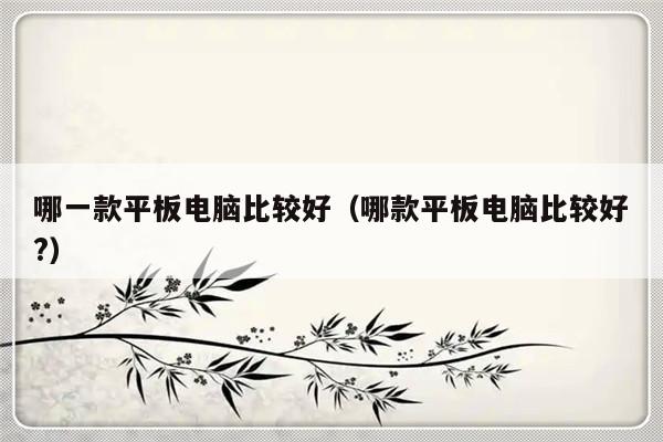 哪一款平板电脑比较好（哪款平板电脑比较好?）-第1张图片-乐修号