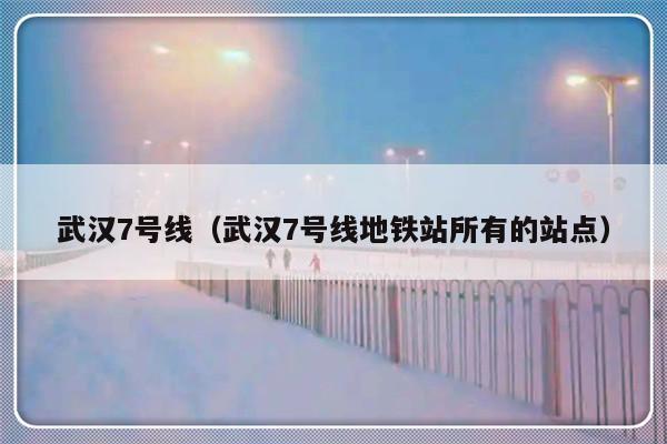 武汉7号线（武汉7号线地铁站所有的站点）-第1张图片-乐修号