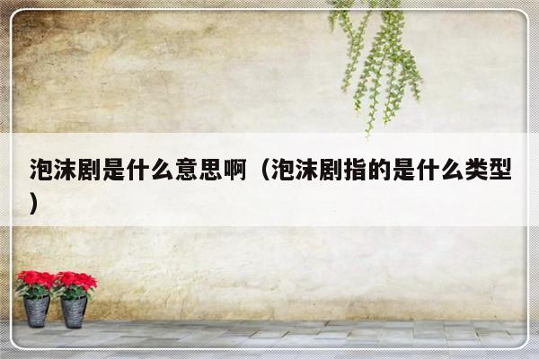 泡沫剧是什么意思啊（泡沫剧指的是什么类型）-第1张图片-乐修号