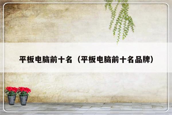 平板电脑前十名（平板电脑前十名品牌）-第1张图片-乐修号