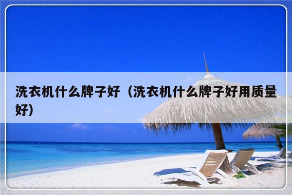 洗衣机什么牌子好（洗衣机什么牌子好用质量好）-第1张图片-乐修号