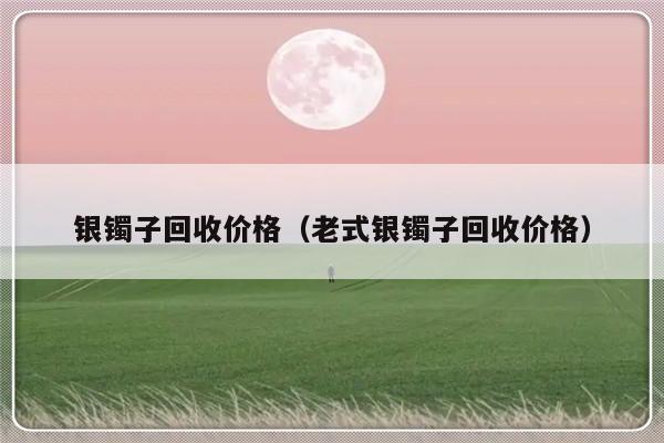 银镯子回收价格（老式银镯子回收价格）-第1张图片-乐修号