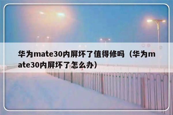 华为mate30内屏坏了值得修吗（华为mate30内屏坏了怎么办）-第1张图片-乐修号