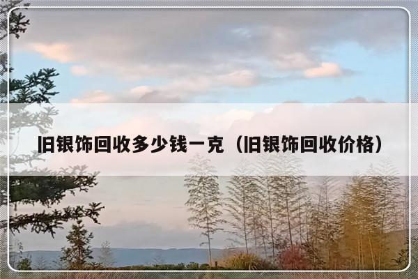 旧银饰回收多少钱一克（旧银饰回收价格）-第1张图片-乐修号