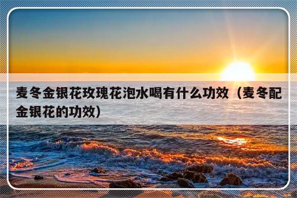 麦冬金银花玫瑰花泡水喝有什么功效（麦冬配金银花的功效）-第1张图片-乐修号