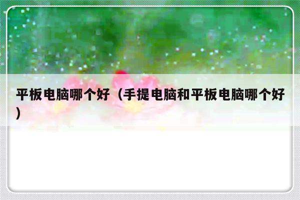 平板电脑哪个好（手提电脑和平板电脑哪个好）-第1张图片-乐修号