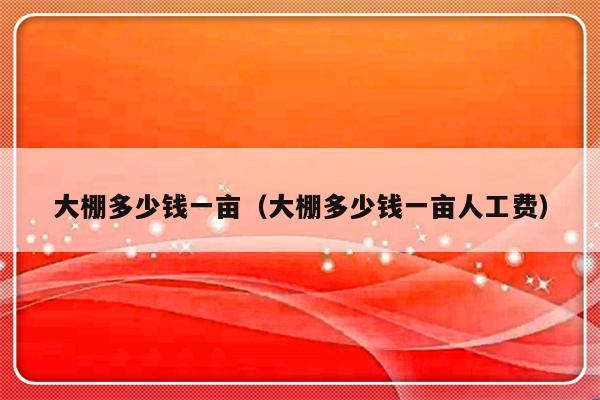 大棚多少钱一亩（大棚多少钱一亩人工费）-第1张图片-乐修号
