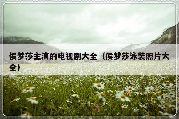 侯梦莎主演的电视剧大全（侯梦莎泳装照片大全）-第1张图片-乐修号