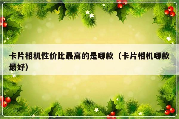 卡片相机性价比最高的是哪款（卡片相机哪款最好）-第1张图片-乐修号