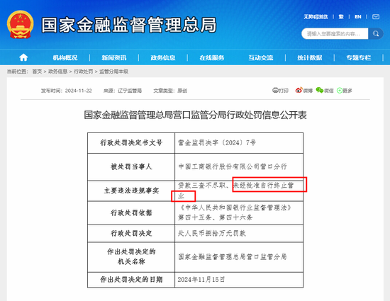 年内首现国有大行因网点“违规关门”被罚 今年来已有2681个银行线下网点关停-第1张图片-乐修号